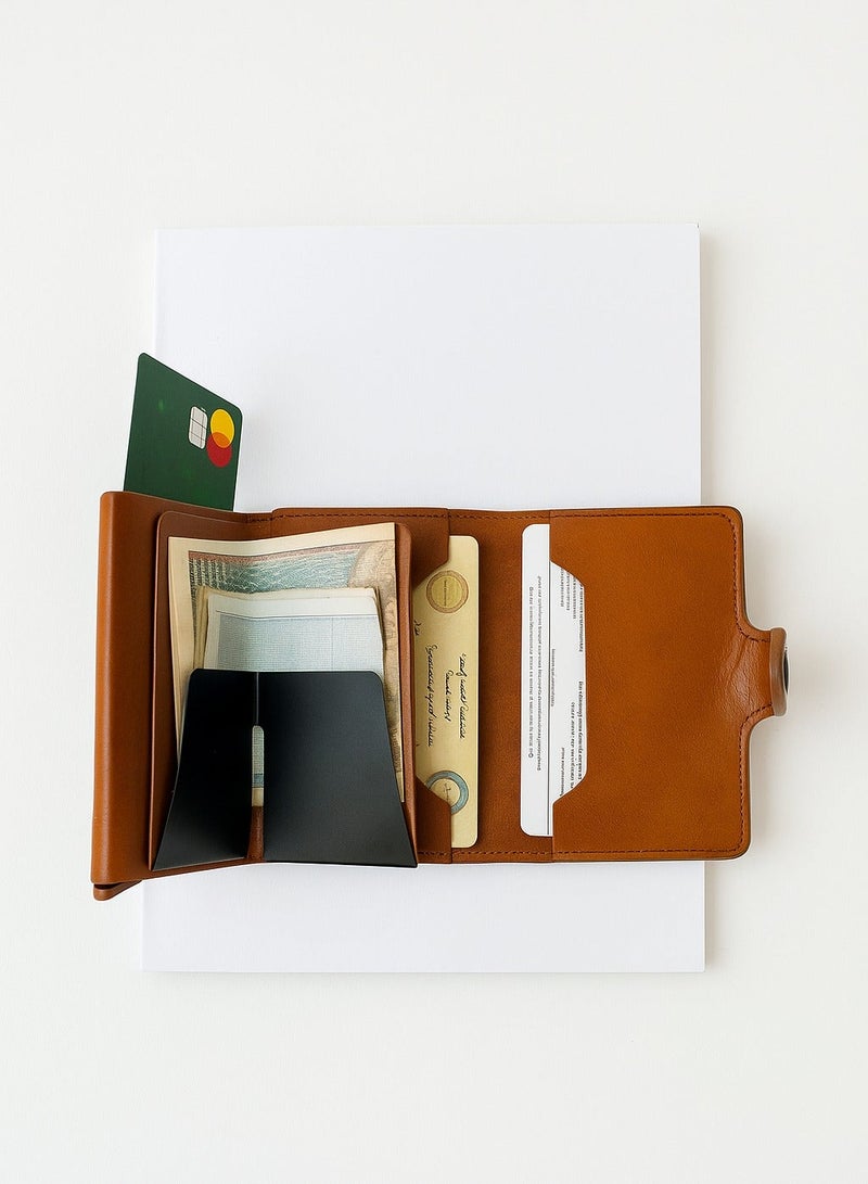 Horse High-quality leather card holder and wallet with snap closure from HORSE Imperia - Modern and practical design - 222 - Image 2